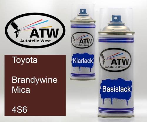 Toyota, Brandywine Mica, 4S6: 400ml Sprühdose + 400ml Klarlack - Set, von ATW Autoteile West.